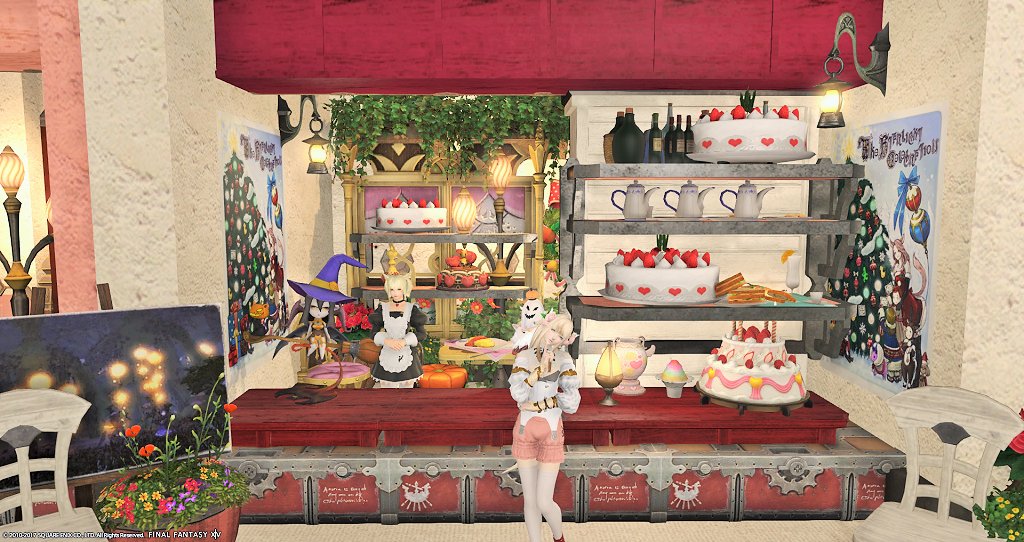 Harley Quinn 日記 ハウジングლ ლ ドールハウス風のケーキ屋さん作ってみた 花いっぱいの庭 Final Fantasy Xiv The Lodestone