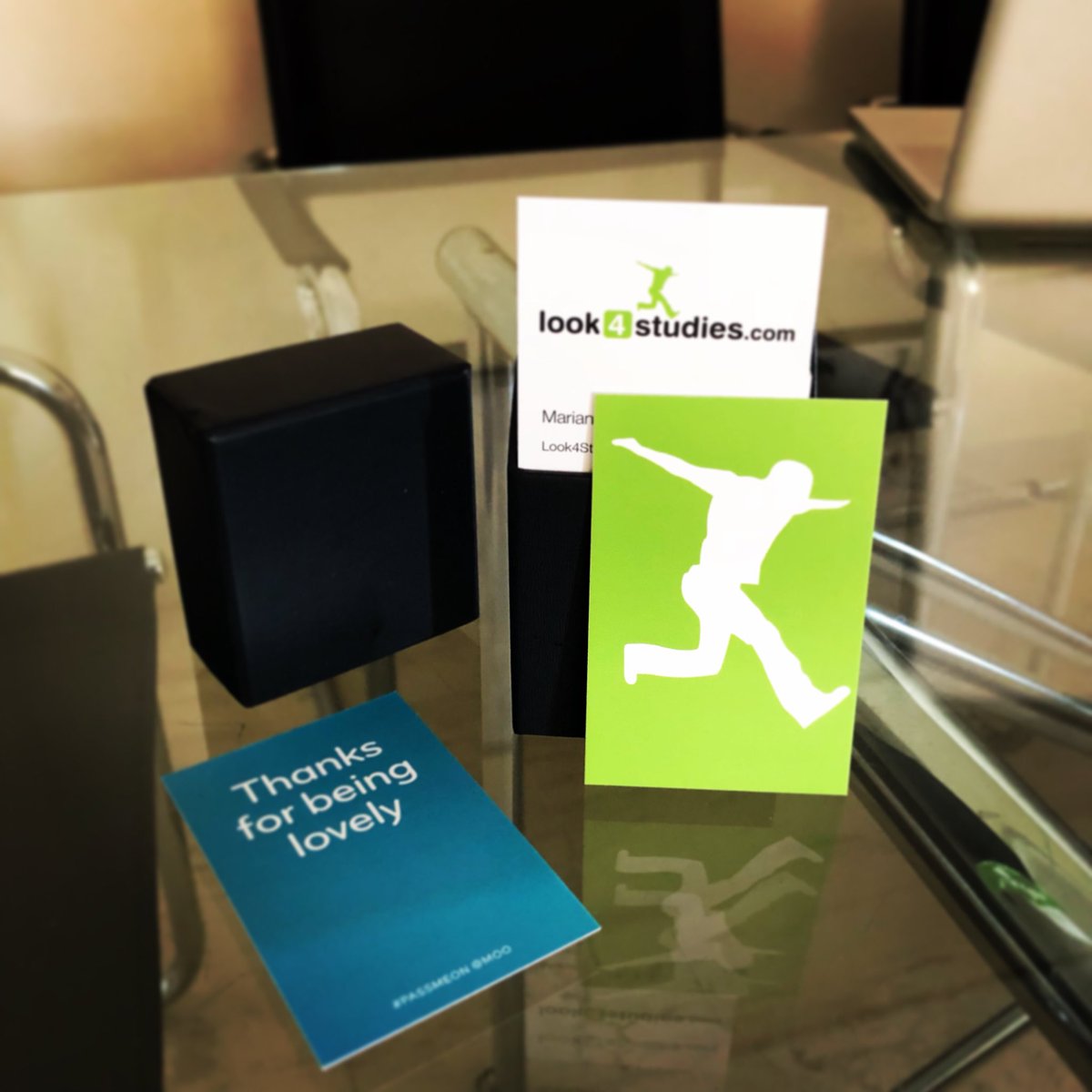 Look4Studies's tweet photo. Thanks @MOO for the beautiful work once again! #moocards #businesscards #universityfairs #look4studies #thanksforbeinglovely https://t.co/5hXn0X0RUV