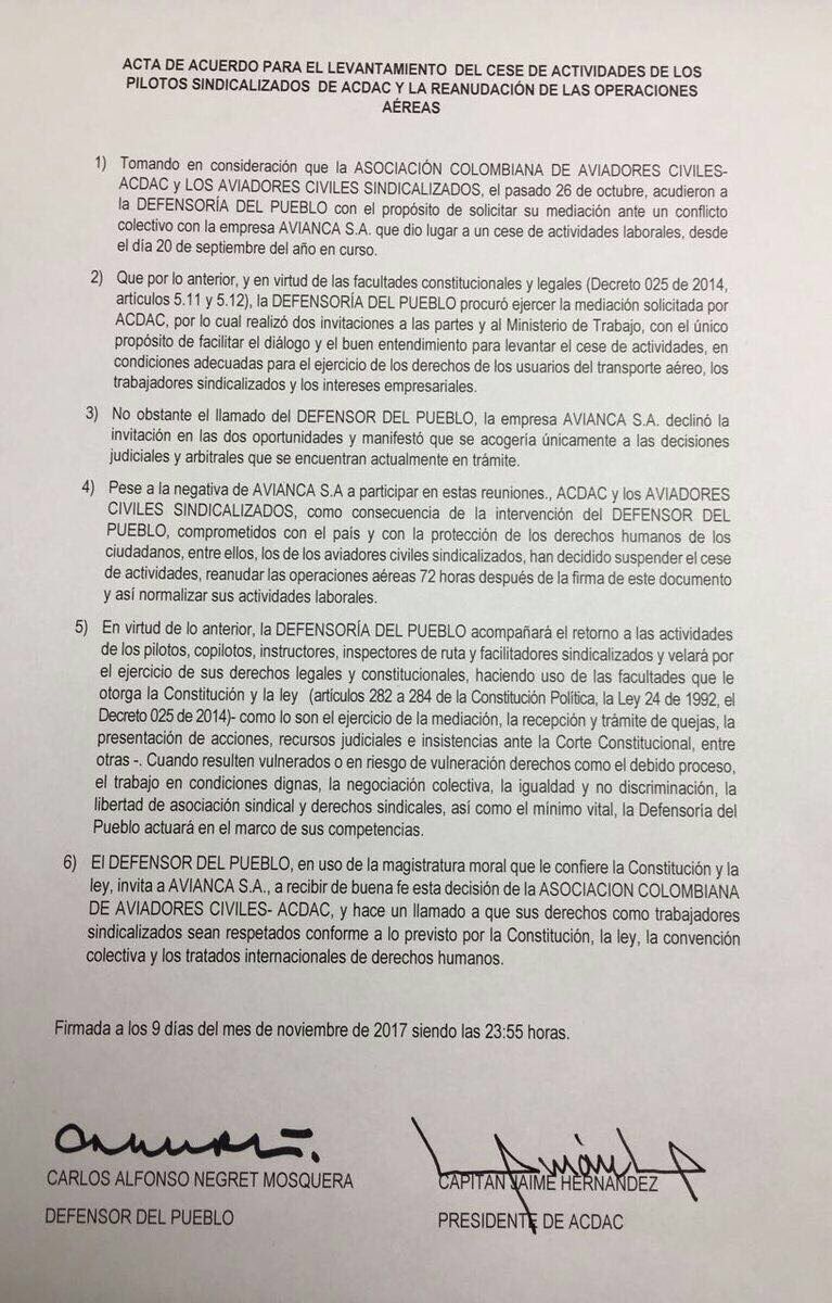 Edisonruizv's tweet photo. Acta de acuerdo https://t.co/TFVBNIuFLy