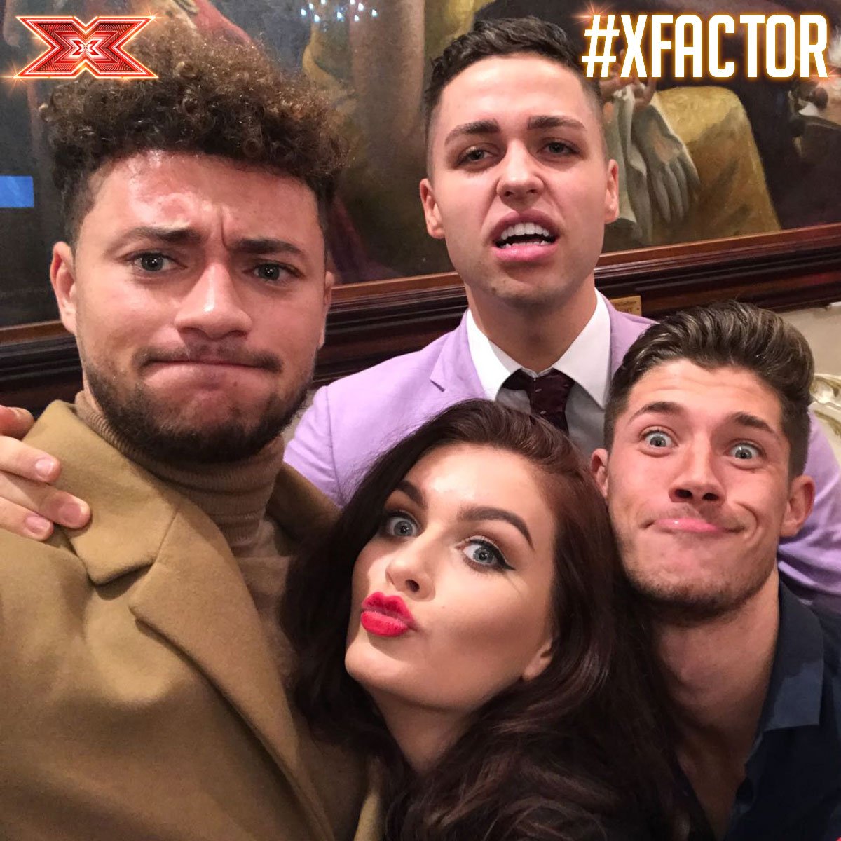 TheXFactor's tweet photo. Our #XFactor Contestants were glam goals at the #ITVGala last night! @itv #SquadGoals 💫😉🤳 https://t.co/YSF4L0SZCh