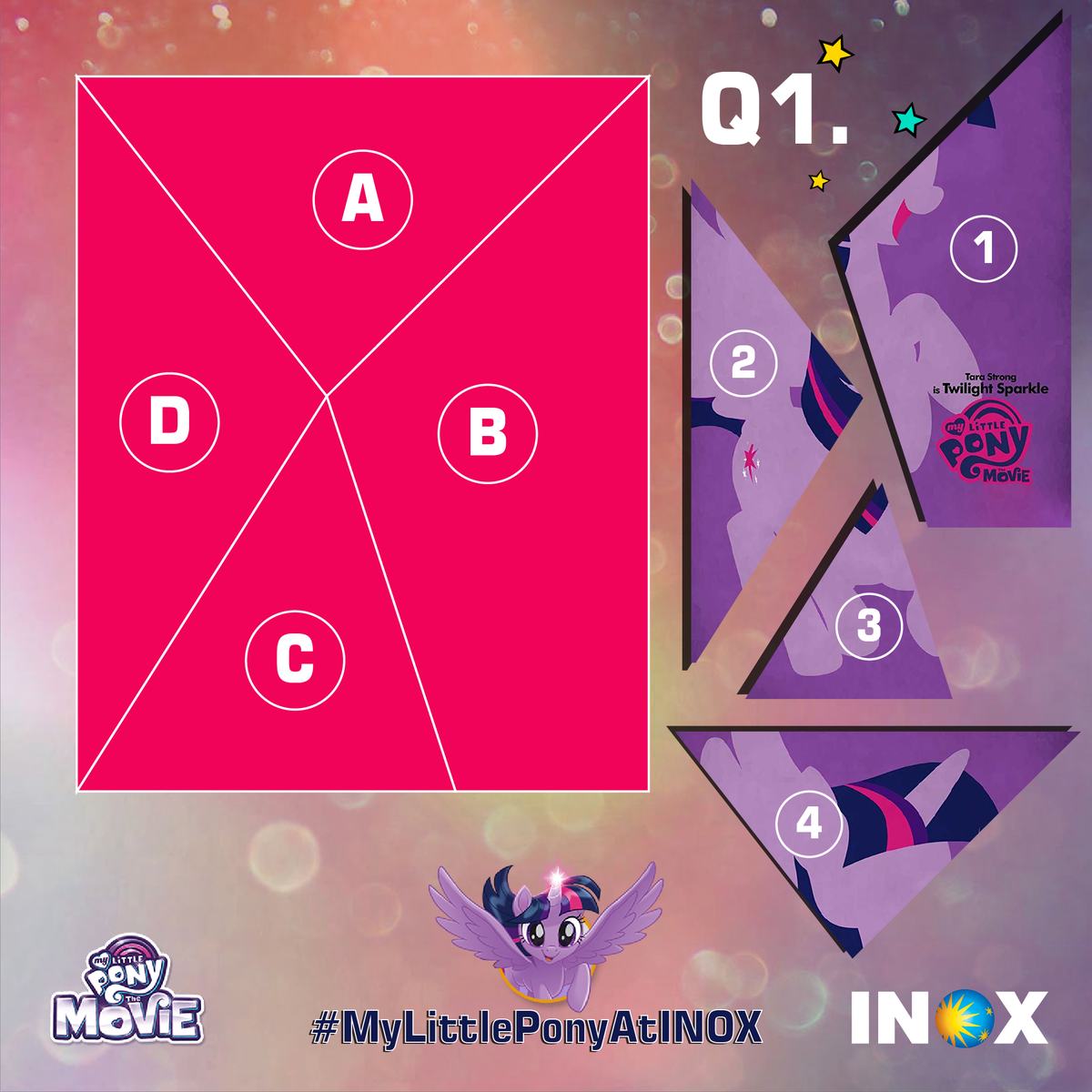 INOXMovies's tweet photo. Here you go, rearrange the jumbled puzzle pieces. Reply using #MyLittlePonyAtINOX

#Contest #ContestAlert https://t.co/oPZzLQkjGj