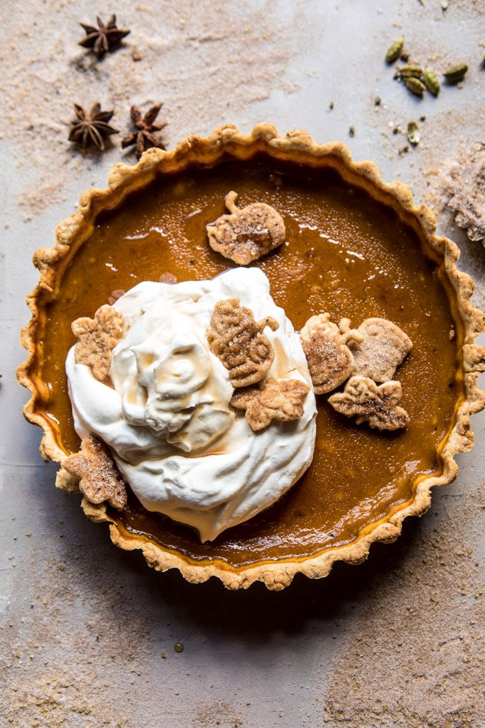 HBHarvest's tweet photo. New! Chai Pumpkin Pie with Maple Whipped Cream.  @landolakesktchn #sponsored https://t.co/3cPEKO78kC https://t.co/0b0lBRLvsf
