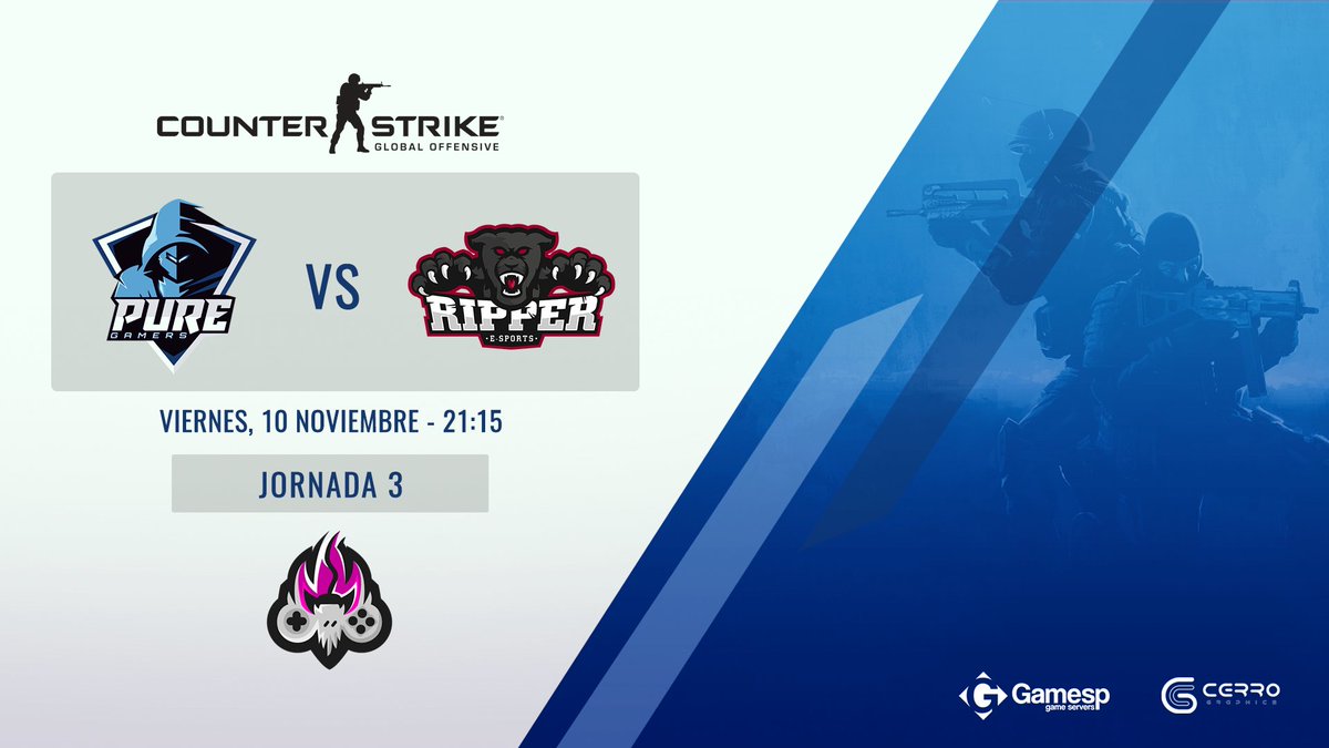 wepureGamers's tweet photo. #CSGOMATCH
π3Βͺ Jornada @VSLesp
π@RippereSports_
π
Hoy, 21:15
π΄Live Streaming
π#pureWIN #pureFamily #pureCSGO https://t.co/RVFlddJcDX