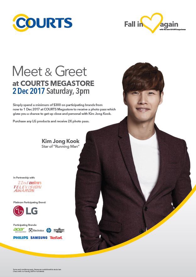 KJKINTL's tweet image. [Info] Kim Jong Kook MEET &amp;amp; GREET at Courts Megastore in Singapore on 2nd Dec, 3pm!

More info on 2nd pic! ☺️
#kimjongkook #lovecourts