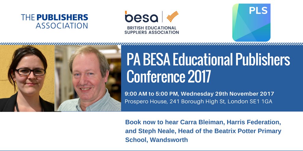 PublishersAssoc's tweet photo. We’ll be hearing from @CaraBleiman and Head teacher Steph Neale at #pabesa17 Educational Publishers Conference – sign up at https://t.co/X2HOTceS7p https://t.co/e8vKruNJPS