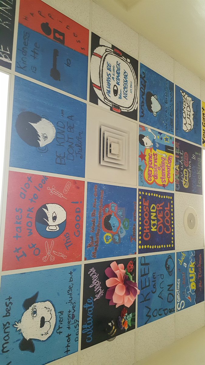 vmslibrary1's tweet photo. Can't wait to see the kids reaction  to our new "Wonder" hallway!!!  Our kids and teachers are so talented!! @Matlock_Jason11 https://t.co/rbaU1G6Dwa