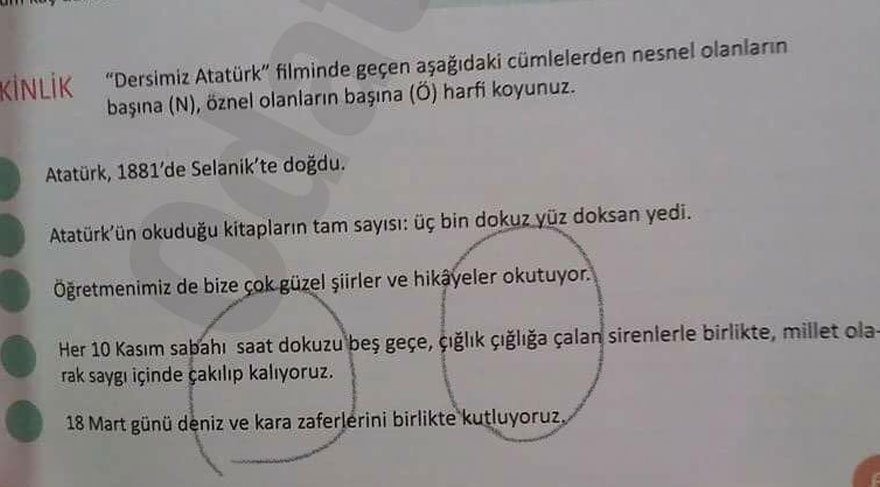 celal2023's tweet photo. Böyle ders kitapları hazırlayıp okullara dağıtacaksınız ve Atatürk sevdanıza inanmamızı bekleyeceksiniz, öyle mi? "Atatürk'ü anlamak gerek" diyorsunuz ya, anlamış olsaydınız Atatürk'e saldırmazdınız. https://t.co/2Zns1G7Vs5