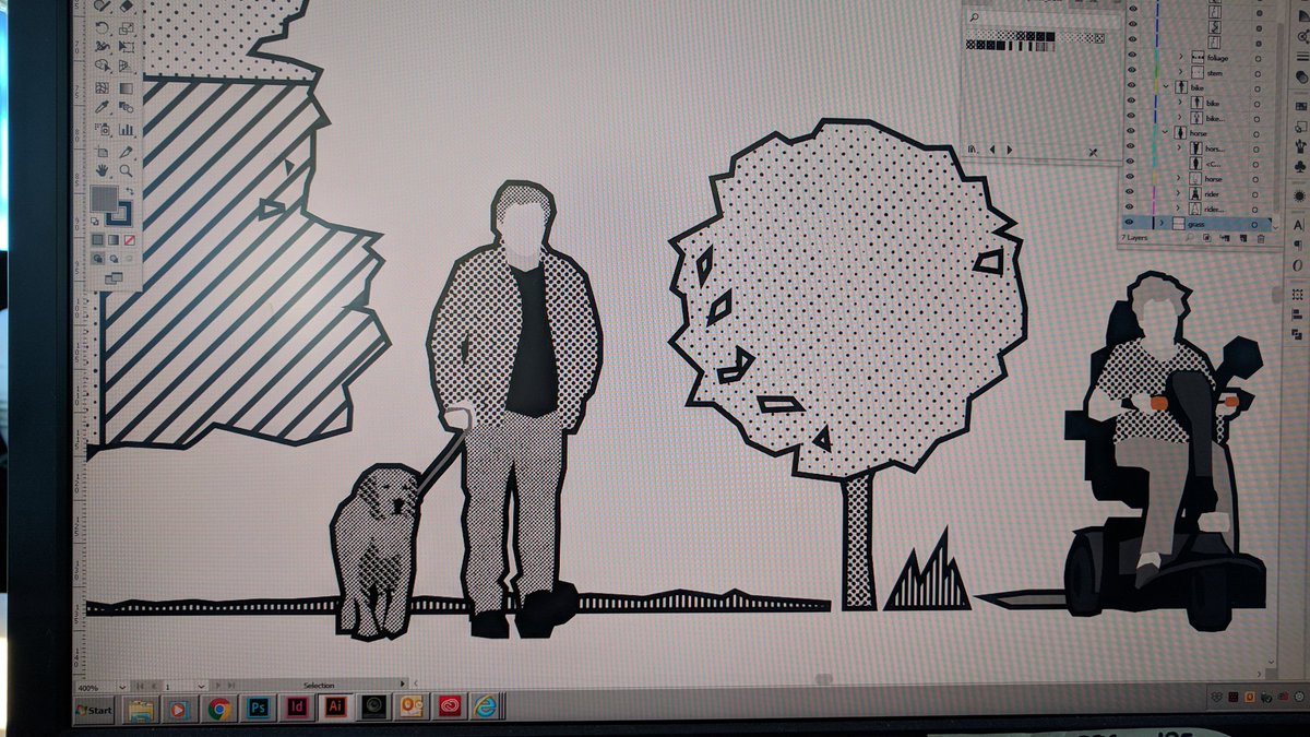 WightHot's tweet photo. Thought I'd revisit those old-school #Letratone skills for my Rights of Way hedge trimming leaflet. #HeritageSkills #Monochrome #GraphicDesign https://t.co/lccdtDsWHQ