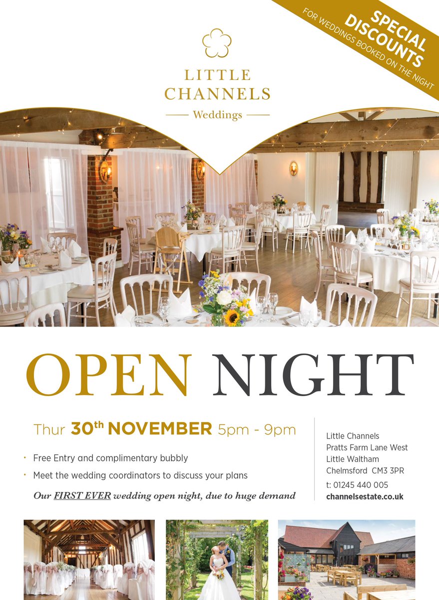 ChannelsCE's tweet image. #Wedding #OpenNight #Chelmsford #Essex #WeddingVenues #engaged