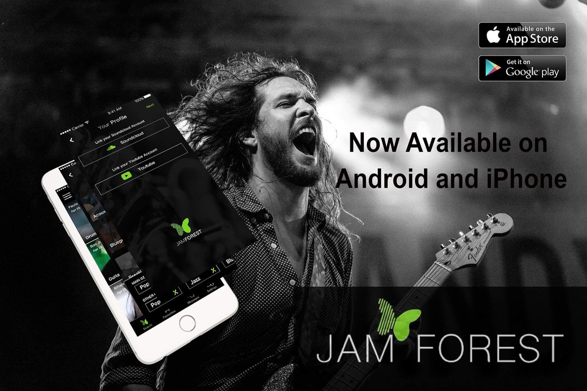 JamForestTweets's tweet photo. Android? iPhone? We’ve got you covered! It’s “TINDER FOR MUSICIANS”!!! Happy Friday Everyone 🤘🏻🎼🌳 #jamforestfriday #newapp #irishmusicscene https://t.co/SHZTjNuZhE