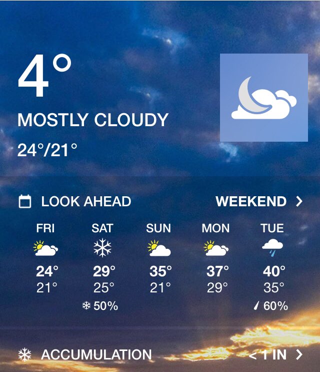 merimaek's tweet photo. 4? 4?! It’s only November! 😫
#wiwx #coldweather #needhotcocoa https://t.co/13rZAxuVS2