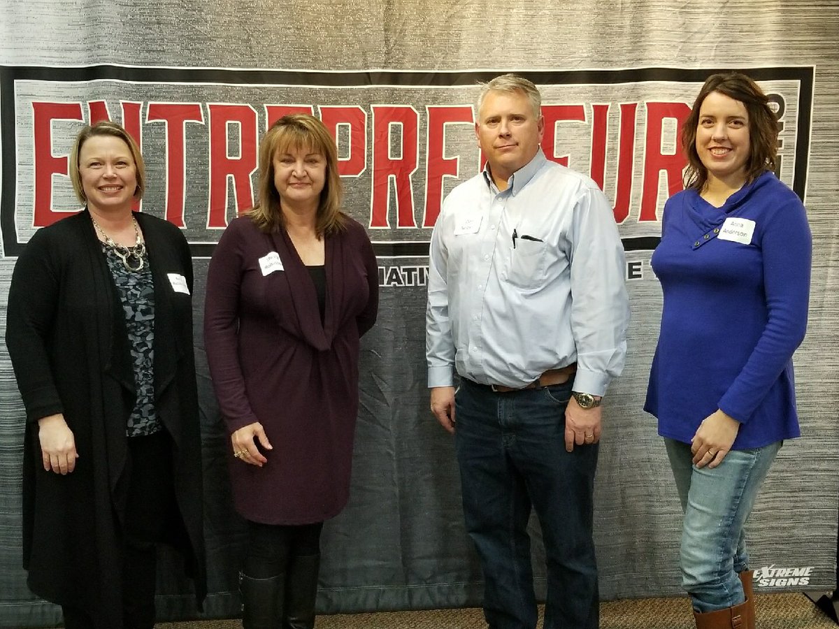 Great discussion at last night's Entrepreneur's on Tap event in Chisholm! Pictured are panelists Kerry Waschke-Collie, Shelley Robinson, and Don Negley with moderator Anna Anderson. Thank you for sharing your insights on growing an exceptional staff and culture.