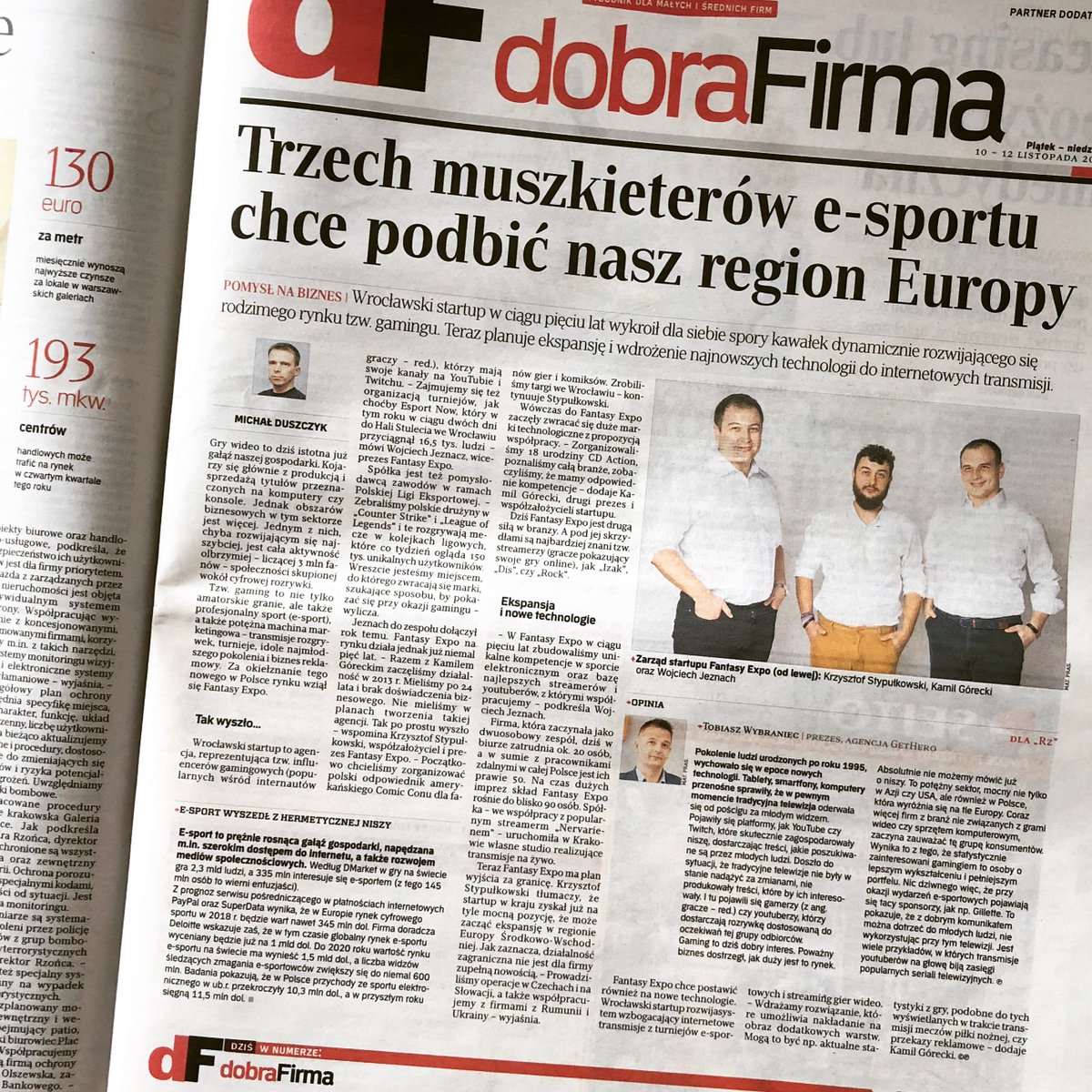 thomaswec's tweet photo. Dzisiaj w @rzeczpospolita przeczytacie o #FantasyExpo. Tytuł świetny - nie powiem :). #WECPR https://t.co/8oZdmRuHMI