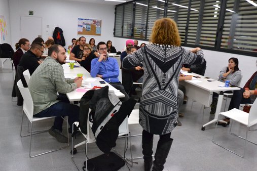 santfeliuinnova's tweet photo. El #bis17 es presenta en societat, taller de creació de sinèrgies. Seguim fins al 14 des. @lazzum @TeiaGuix #santfeliu #xisc #coinnova17 https://t.co/1pmN3ZTgHp https://t.co/86qM6nNUov