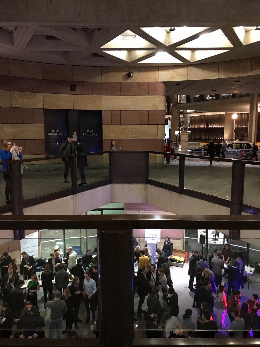 pdparchitects's tweet photo. Great event for @yadaUK's 1st Anniversary at @OnePoultry building last night. Networking in a Post Modern classic! Thanks to @GeneralProjects and YADA #JamesStirling #OnePoultry https://t.co/hREDzJjntH