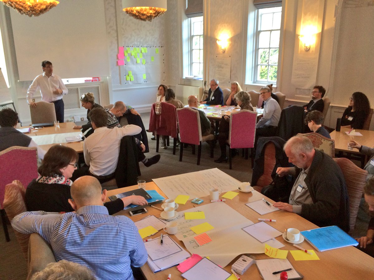 cecanexus's tweet photo. Productive 2nd morning at #CECANSymposium #esrcfestival @ESRC planning how 2 make a splash w/ #complexity in #policy #evaluation #post-its https://t.co/5JfTIkHtZw