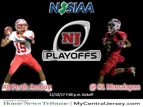 Perth Amboy makes its first ever playoff trip to the frozen tundra <a href="/ManalapanFB/">ManalapanHS Football</a> These Braves are battle tested and on a collision course with another GMC school. Corcione, Mayfield, Scherzer &amp; Blacknall will be too much for the Panthers!