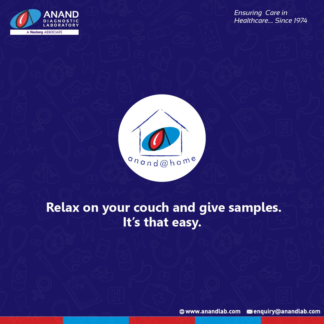 AnandLab's tweet photo. Say goodbye to those uncomfortable sample collection facilities. Anand@home collects samples from your home. Book your appointment and give samples with comfort

https://t.co/0GzqxZ06Z8

#anandathome #SampleCollection https://t.co/eslgiT0gZo
