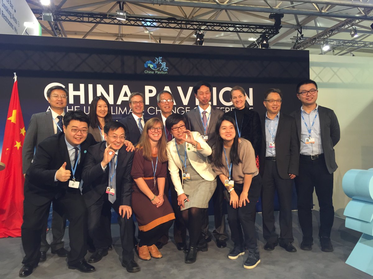 Support for climate action is strong in China and US, latest polls shown at China Pavilion, live at #COP23