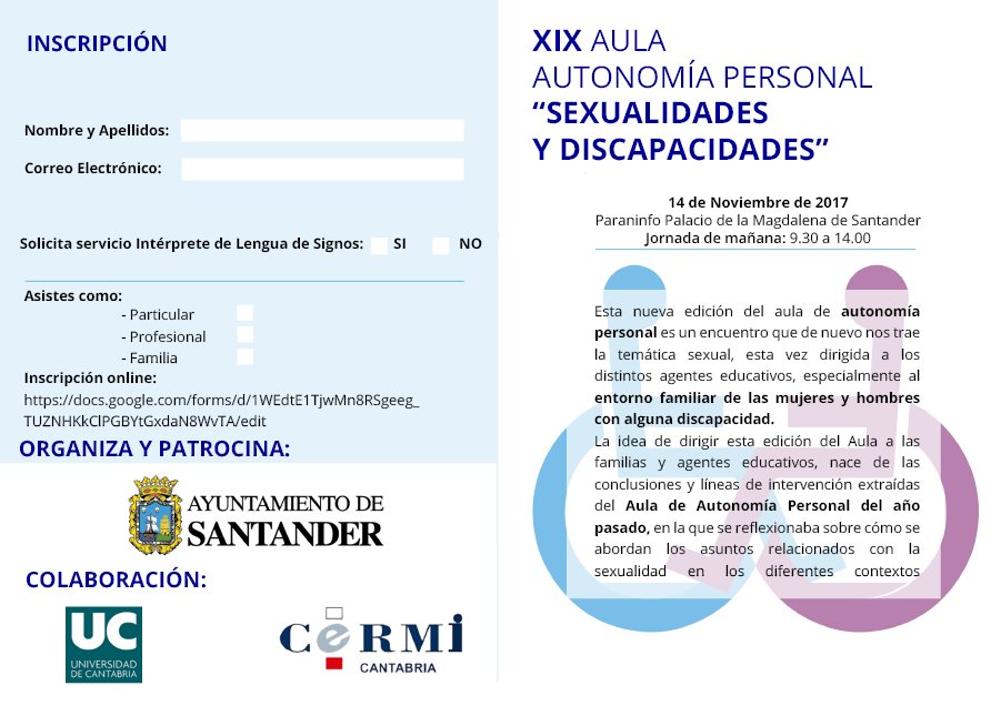 Este martes que viene voy a asistir a una jornada de la sexualidad/diversidad que se va hacer en el <a href="/PdelaMagdalena/">Palacio de La Magdalena</a>
 yotuveunaninez.creaforo.net/t63-jornada-de…