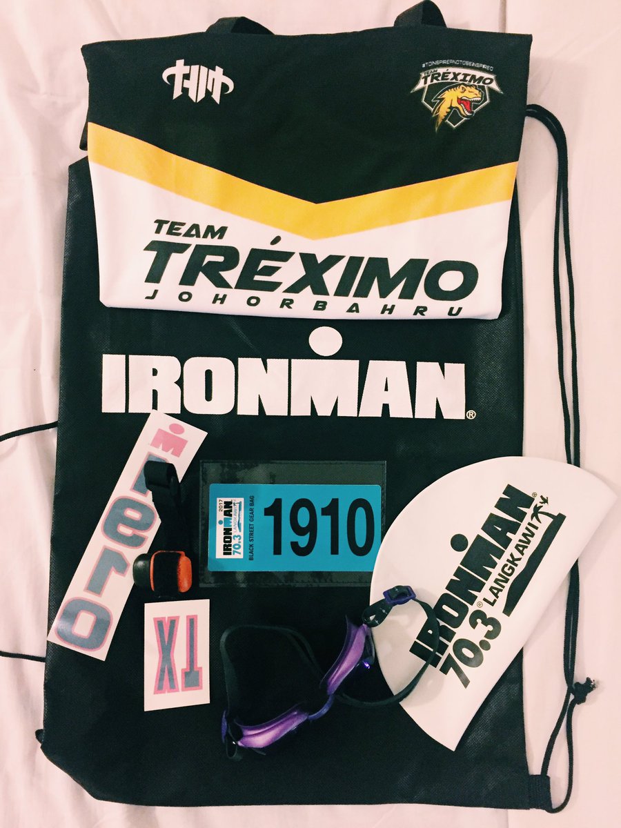 madihahsaleh's tweet photo. #IMMY2017 Day 1 : My relay team during expo, bike check in, bike porn, swim gear for tomorrow. 🏊🏻‍♀️ https://t.co/VTwBiDsIjD