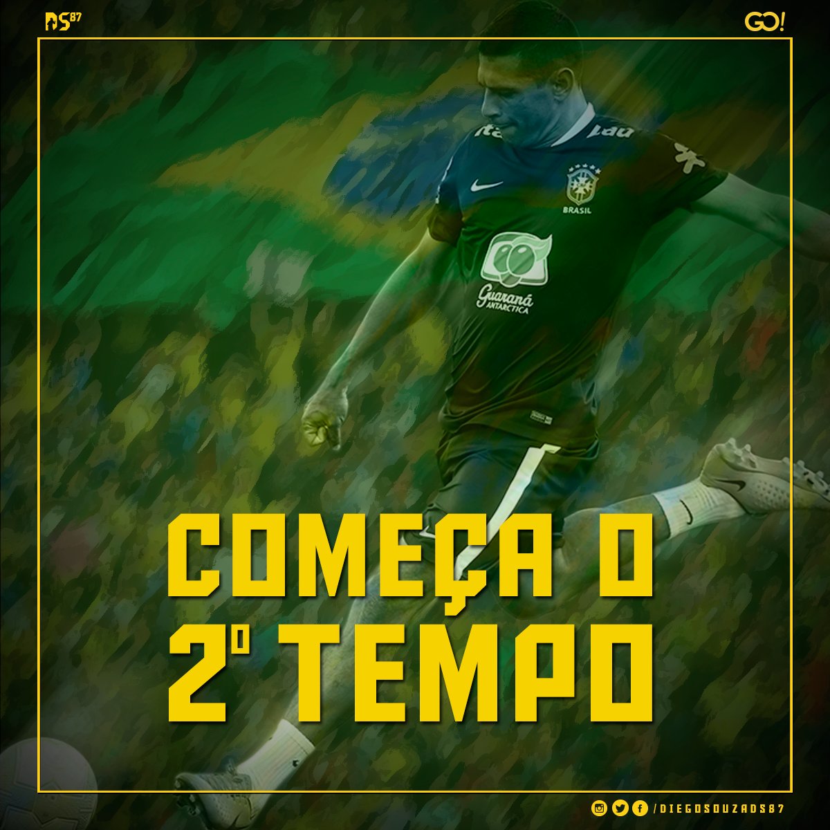 DiegoSouzaDS87's tweet photo. COMEÇA O SEGUNDO TEMPO! ⏱

Bola rolando para a segunda etapa. Por enquanto, 3x0 para a nossa Seleção! Pra cima, Brasil! 🇧🇷#EquipeDS87 https://t.co/Zds9DAO7ZM