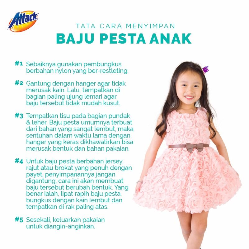 solusiibuattack's tweet photo. Habis menyelenggarakan pesta ulang tahun anak? Setelah pesta , baju pesta anak hendaknya disimpan dengan benar, Smart Mom. Karena baju pesta umumnya memiliki bahan dan bentuk berbeda dengan baju biasa. Bagaimana cara menyimpannya? #MoreThanClean #SolusiAttack https://t.co/YIcyIzSw42