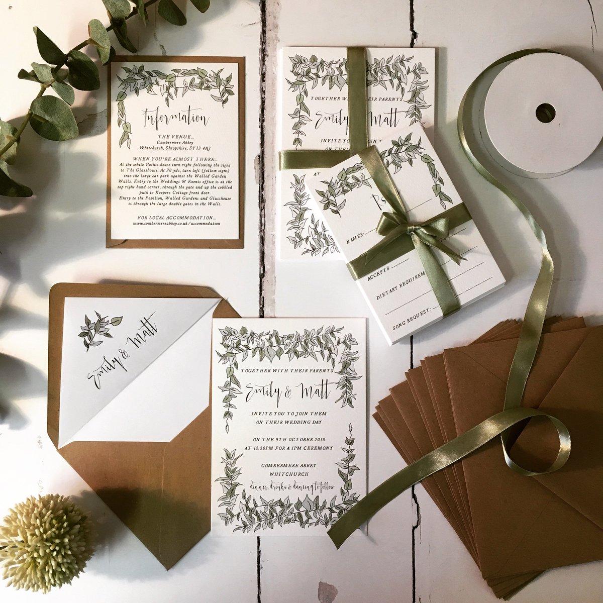 We are so pleased to find that one of our existing designs, 'Greenery' has been featured in the Sparkfold online blog! sparkfold.com/fresh-and-styl… #weddinginspiration #weddingplanning