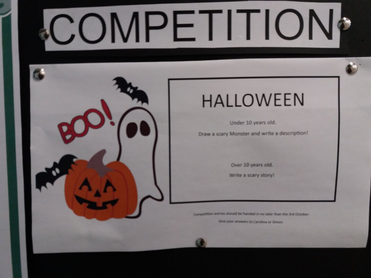 EnglishSummerSA's tweet photo. Ya tenemos a los ganadores del #OctoberCompetition sobre #Halloween๐. CONGRATULATIONS Adriร , Martina i Alex! https://t.co/XPgcLiOhR6 https://t.co/Tppn9PZ4OF