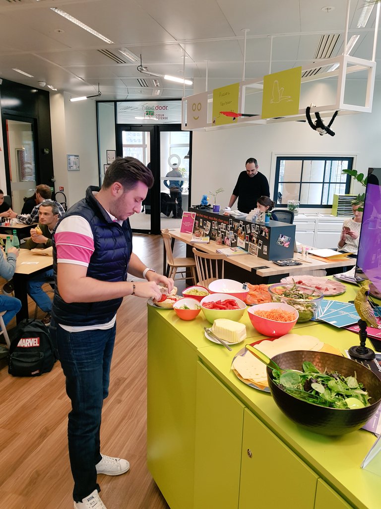 Laissez parler votre #créativité Co-lunch bagel party pour les Open @Nextdoor_fr  😁