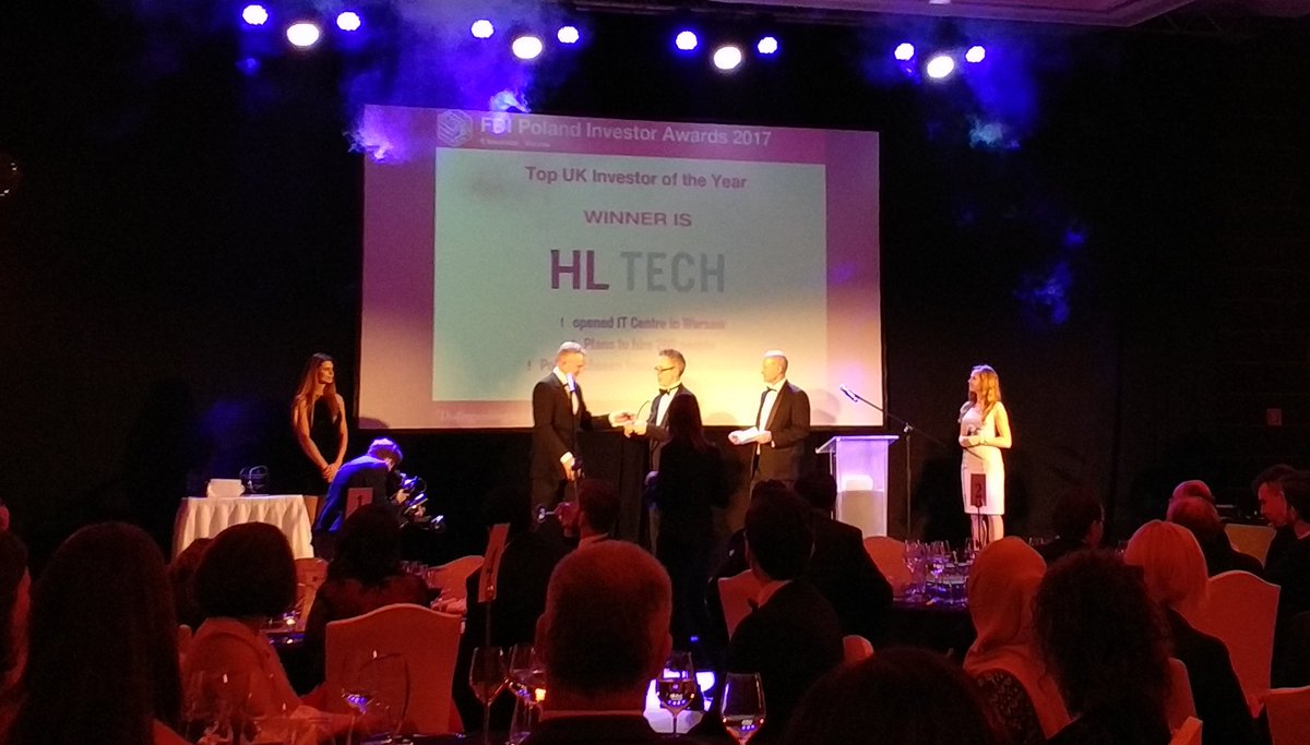 HLTechCentre's tweet photo. We’re proud to announce @HLTechHub won Top UK investor award in FDI Poland Investor Awards https://t.co/ezocsxWxZh. 

Miło nam poinformować, że otrzymaliśmy nagrodę Top UK Investor w konkursie FDI Poland Investor Awards. https://t.co/P1cbrdMDeB
