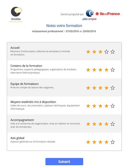 ActuFormation's tweet photo. #Anotea, le service d'évaluation de la formation par les stagiaires, est actif officiellement depuis le 9 novembre ! #formation #evaluation #cpf https://t.co/HSDfL3hs5E https://t.co/FOlTJcLovu