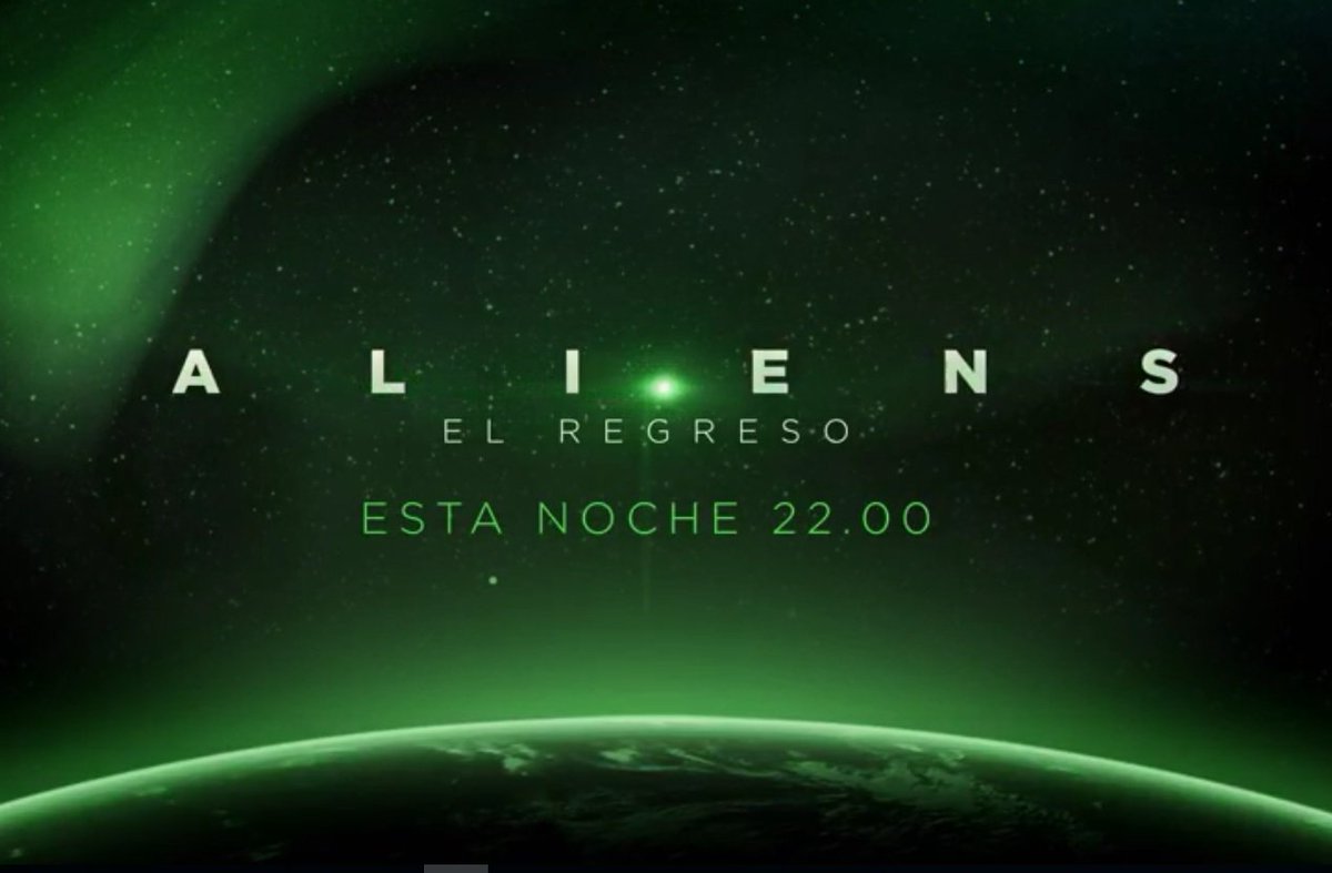 comunica_DMAX's tweet photo. Ten cuidado. Corre. Húye. Escóndete porque HA VUELTO. Esta noche, en #MAXCINE: ALIENS: EL REGRESO. A las 22 horas, en @DMAX_es https://t.co/cNyoTVNggx