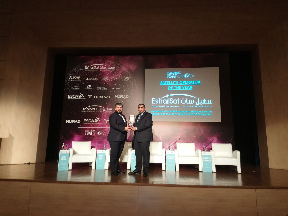 globalsatshow's tweet photo. #SILAwards: Es’hailSat is the Satellite Operator of the Year #3rdGSS
@eshailsat https://t.co/9T5jWab7OL