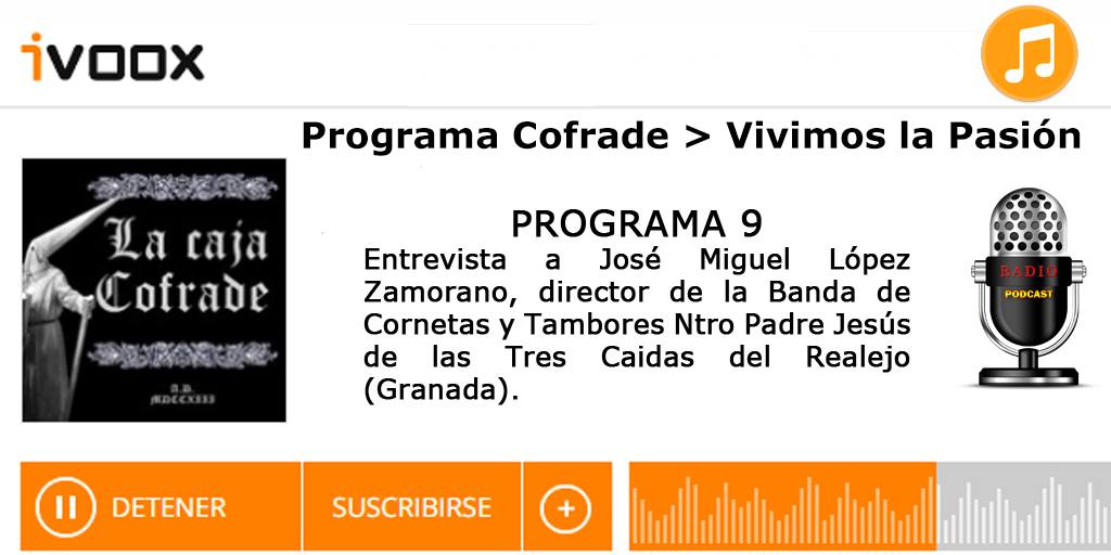 LaCajaCofrade's tweet photo. Entrevista a #BandaCCTT @TresCaidasGr en el #programaCofrade https://t.co/kHQkHw06jU. Conoce esta estupenda banda y escucha algunas de sus marchas en #VivimosLaPasion. RT https://t.co/BkQK5SWUs4