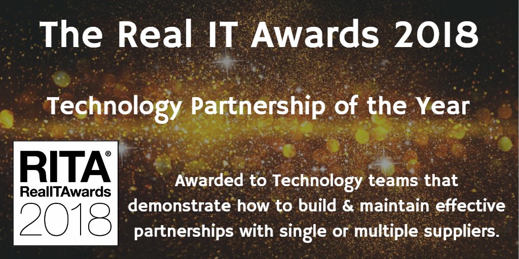 Have you partnered with a #supplier to deliver #business #benefit or are you a supplier who has delivered business benefit for a #client? Either way, why not be recognised for your #success by entering the Real #IT #Awards 2018? #RITA2018 Enter here: buff.ly/2AoXH02