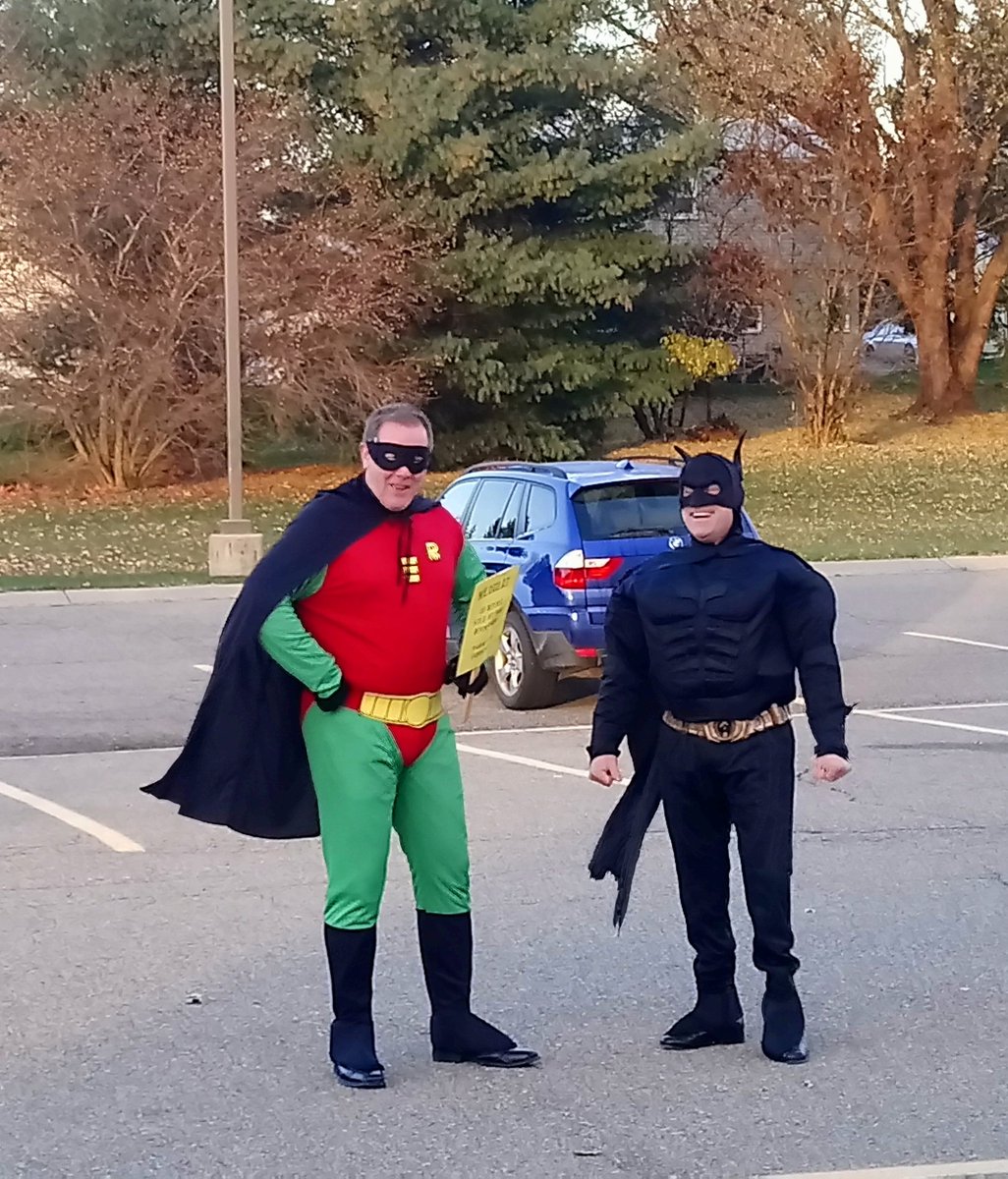 BanksCounseling's tweet photo. Dynamic Duo...Cape Crusaders keeping Banks safe on a Friday!  @Banksmiddle @SarahBanksArt https://t.co/JZfJXbAb5M