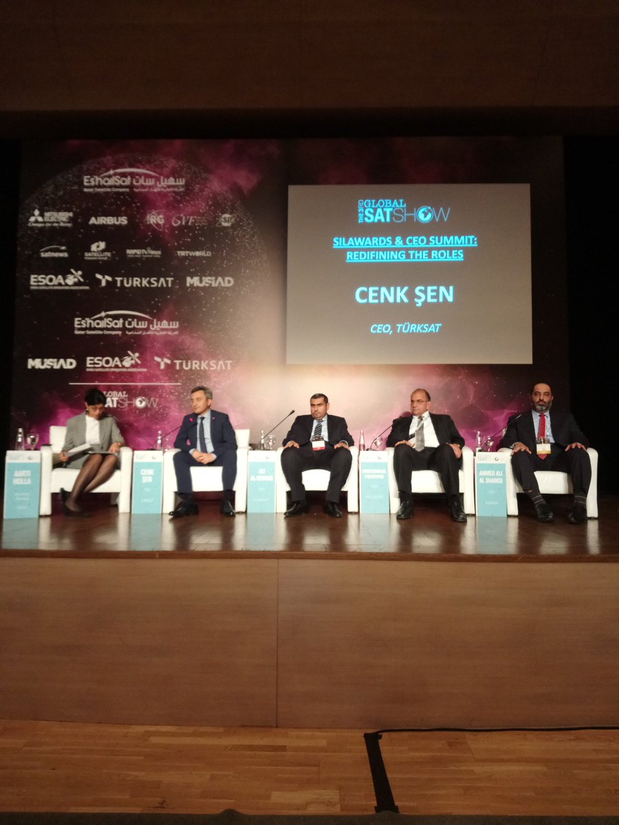 globalsatshow's tweet photo. Cenk Şen, CEO of #Türksat, gives speech at #3rdGSS CEO Summit
@turksat https://t.co/MC1VGD4LzJ