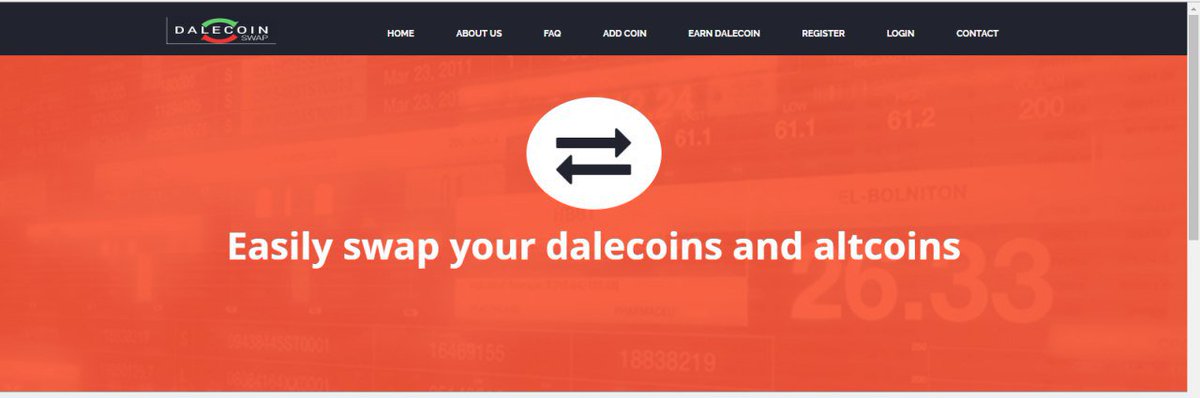 Dfine2021's tweet photo. Yes! Finally, #DALECOIN SWAP EXCHANGE IS LAUNCHED, Users can register here https://t.co/4lFJl398rW
#dalc #bitcoin #cryptocurrency #ethereum #blockchain https://t.co/RuqM1A3D6W