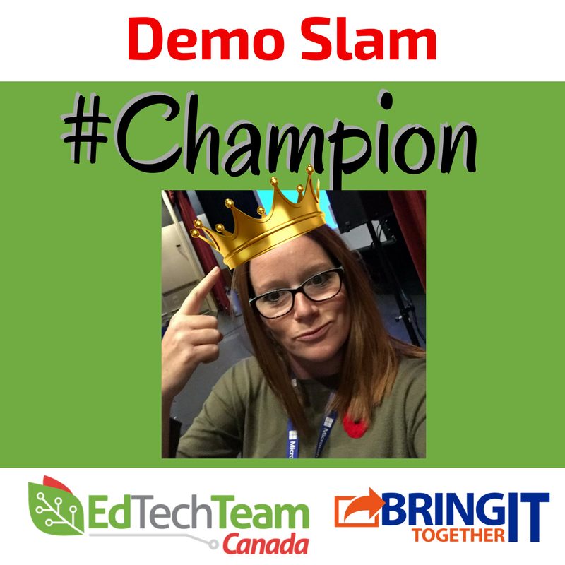 efitz_edtech's tweet photo. Congratulations to @VirtualGiff for winning the #BIT17 #EdTechTeam Demo Slam last night! The winning tool? Session Buddy https://t.co/PFsolEuMSp https://t.co/ZeVb8NW7mX