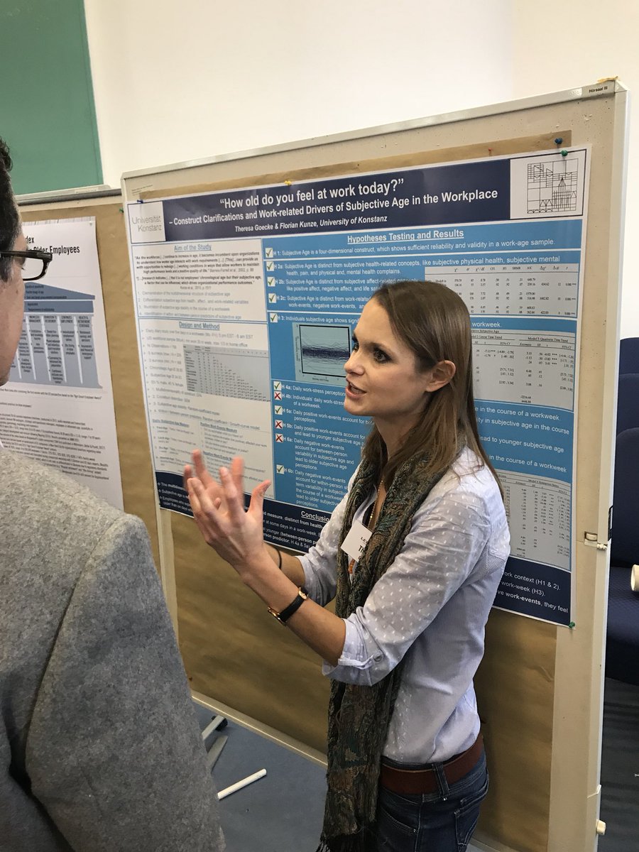 ProfKunze's tweet photo. @TheresaGoecke presenting our research on work-week stability of #subjectiveAge at the Age in the Workplace Meeting 2017 https://t.co/X7y4hpzbPQ