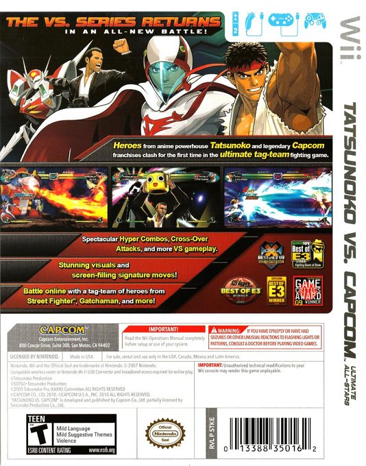 Megatrons_Fury's tweet photo. Wii-WIND: TATSUNOKO VS. CAPCOM - ULTIMATE ALL-STARS In 2010 Nintendo Wii fighting game fans got to rumble with 26 characters from famous Capcom &amp; Anime franchises #Nintendo #Wii #arcade #capcom #anime #gaming https://t.co/G7RTxzAyLl