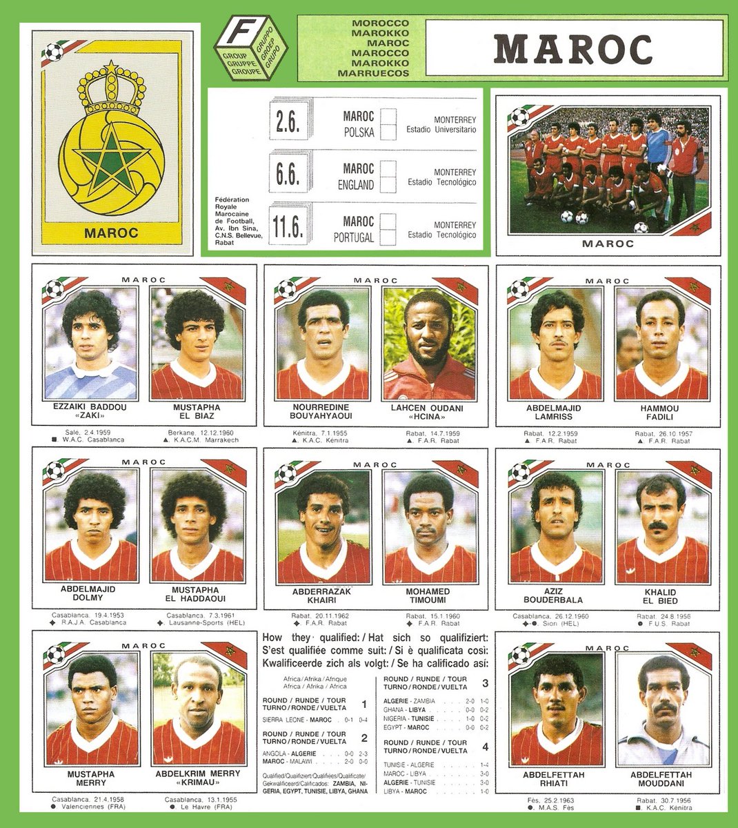rrafinew's tweet photo. oldschoolpanini
#WC86
#FIFA
#Archive_world_cup
#Morocco_Team
#Football
#Mexico86
#WorldCup https://t.co/ZmfTIR6PRy