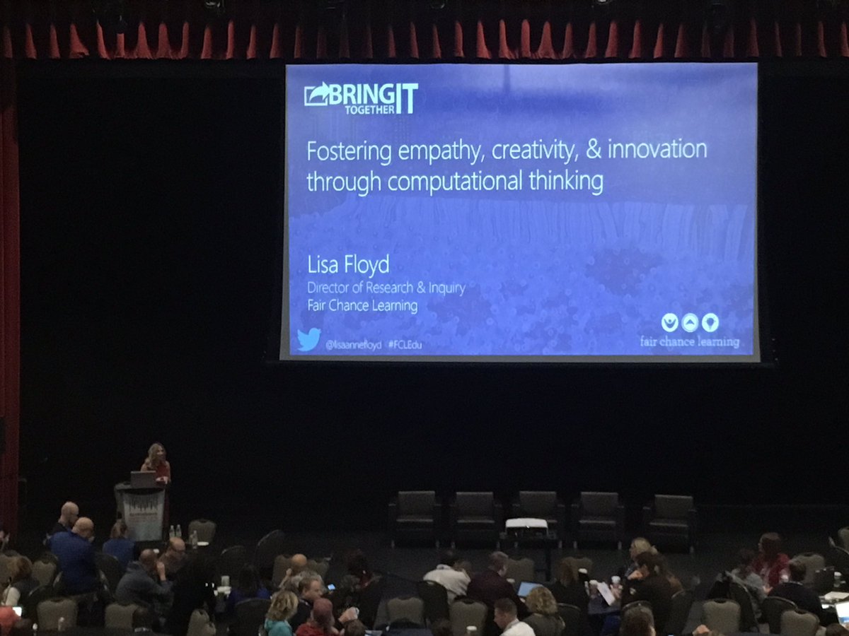 MrJDBerthelot's tweet photo. Starting off the last day of @BIT2017 discussing computational thinking/coding with our keynote speaker @lisaannefloyd #bit2017 #OcsbLT https://t.co/rZJcxBpzvQ