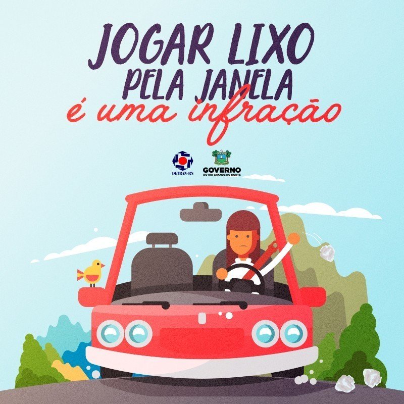 blyurnetwork's tweet photo. Jogar lixo ou objetos para fora do carro é infração, viu galera? Zele pelo meio ambiente e pela seguranças dos outros motoristas. #DetranRN #GovernodoRN https://t.co/wIQUb9nnIc