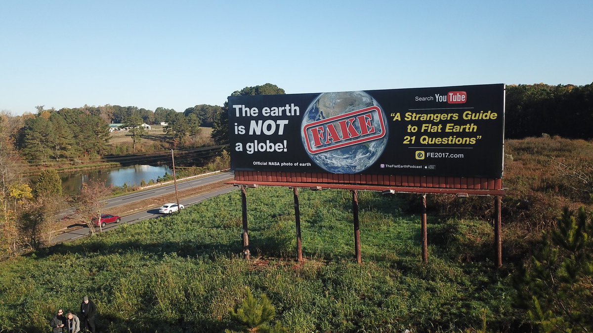 FlatEarthDaveX's tweet photo. #flatearthbillboard #FEIC2017 @jeranism @coasttocoastam @HowardStern https://t.co/fqkGe4k8TU