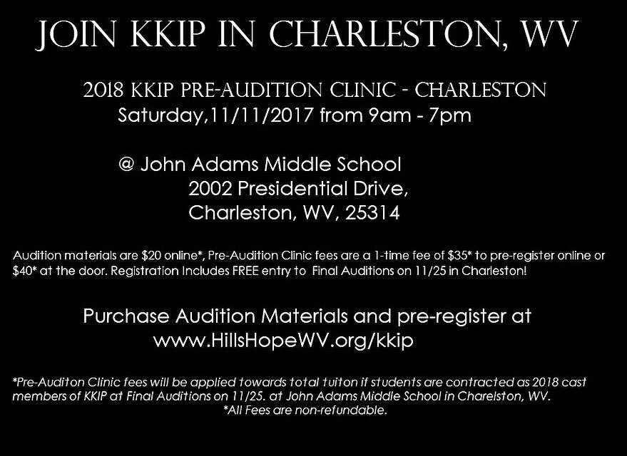 KanawhaKnights's tweet photo. Only 1 day left until our Pre-Audition Clinic don’t miss this opportunity! Act now and enroll in the education exchange between us and South Indoor! Pre-Register online at:
https://t.co/RV3KuTKehn
#KKIP2018 #hillshopeWV #CharlestonWV #wgipercussion #wgi2018 #wildandwonderfulWV https://t.co/iOWsE1TlaC