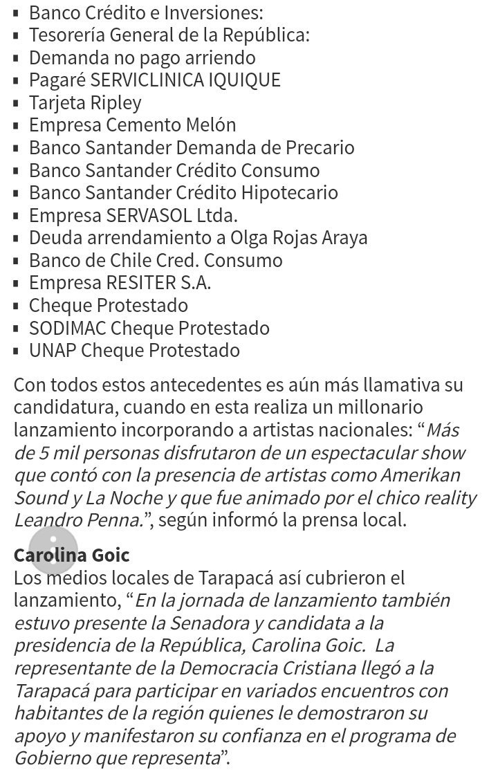 pablolirar's tweet photo. "Actual CORE en #Tarapacá que va a reelección Jorge Zavala, concentra más de 20 demandas judiciales por no pago de créditos". 
Flor de candidato @ZavalaCORE, 
@carolinagoic 
Se pasó! https://t.co/fHh2D4XzQJ