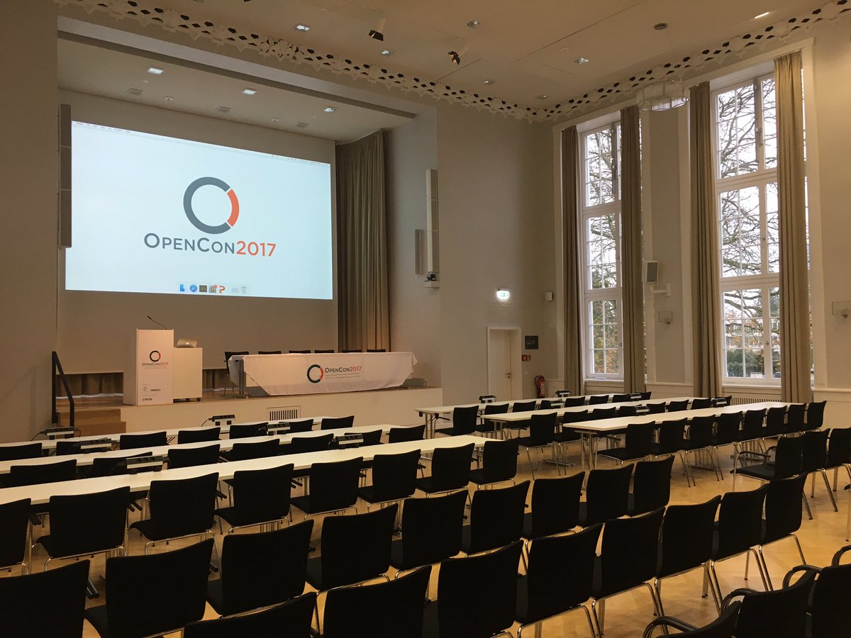 Our beautiful venue at <a href="/maxplanckpress/">Max Planck Society</a>'s Harnack House is ready for #OpenCon tomorrow. Are you?!