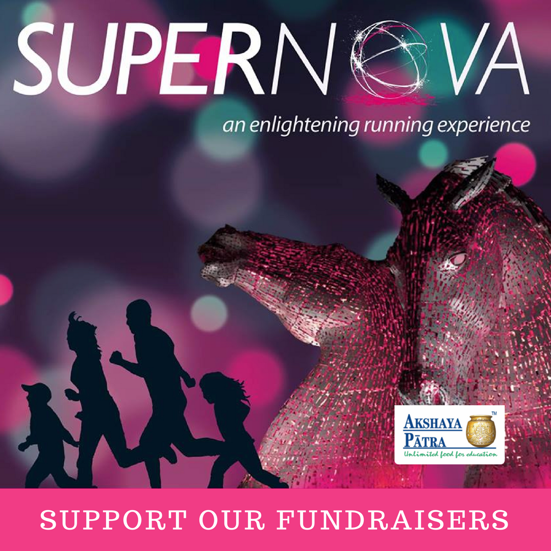 UKAkshayaPatra's tweet photo. A huge shout out to our #fundraisers: Sravani, Teja, Radha, Mahesh, Anusha, Madhu, Pooja &amp; Satish for running in @Supernovaruns 2017 on 12th November. Click this link below and let's support them to #feed 1.6 million school #children across #India. https://t.co/w83LMocFpK https://t.co/0MZTBlQWkh